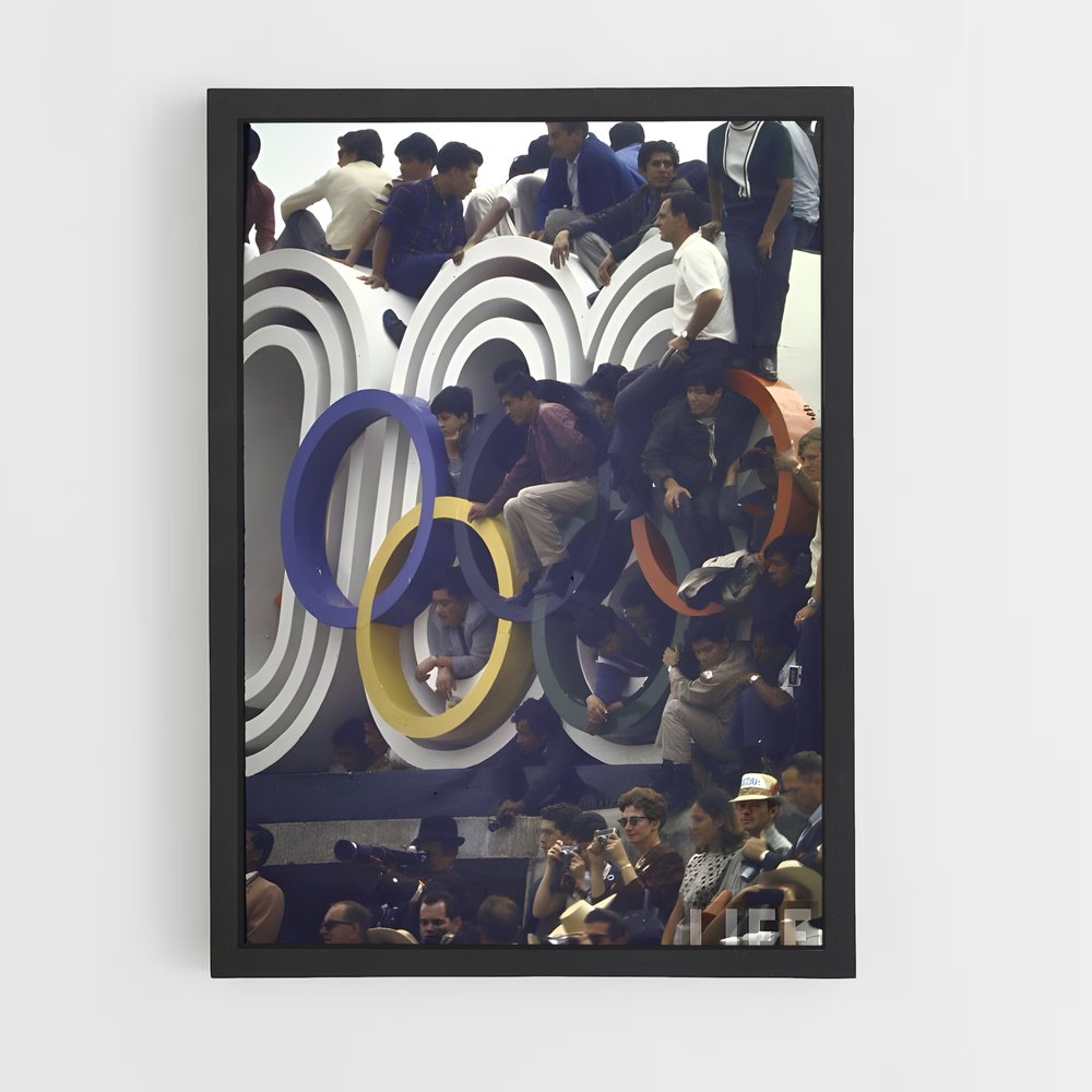 Poster Échos de Mexico – affiche Jeux Olympiques (vue 2)